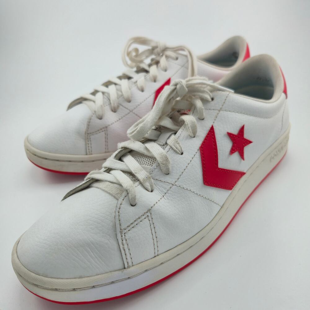 Converse All Court Ox Low Top Men's Size 10.5 White Red Sneakers
